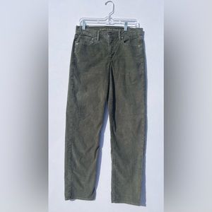 25. American Eagle Stretch Corduroy 90’s Straight Pant | Green | Size 6